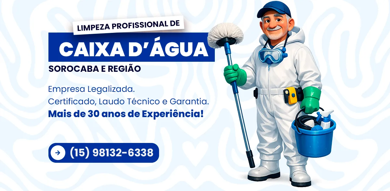 Limpeza de Caixa d'Água em Araçoiaba da Serra - SP