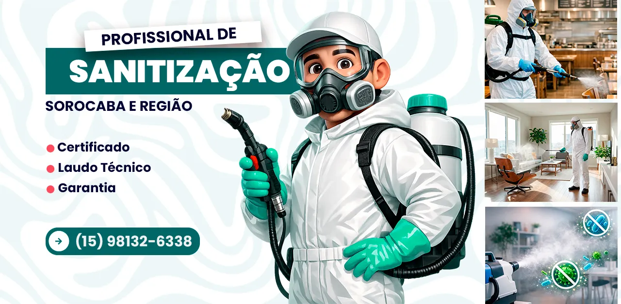 Sanitização de Ambientes em Sorocaba - SP
